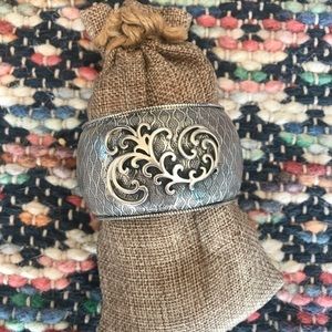 Silpada Sterling Silver Wide Cuff NIB